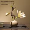 Magnolia Zen Vases Set: Bonsai-Style Table Ornaments & Home Decor Floral Art