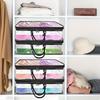 1pcs Transparent Yarn Storage Bag Multi-purpose Waterproof Clothing Storage Bag with Handle Space Saving Handheld Storage Bag