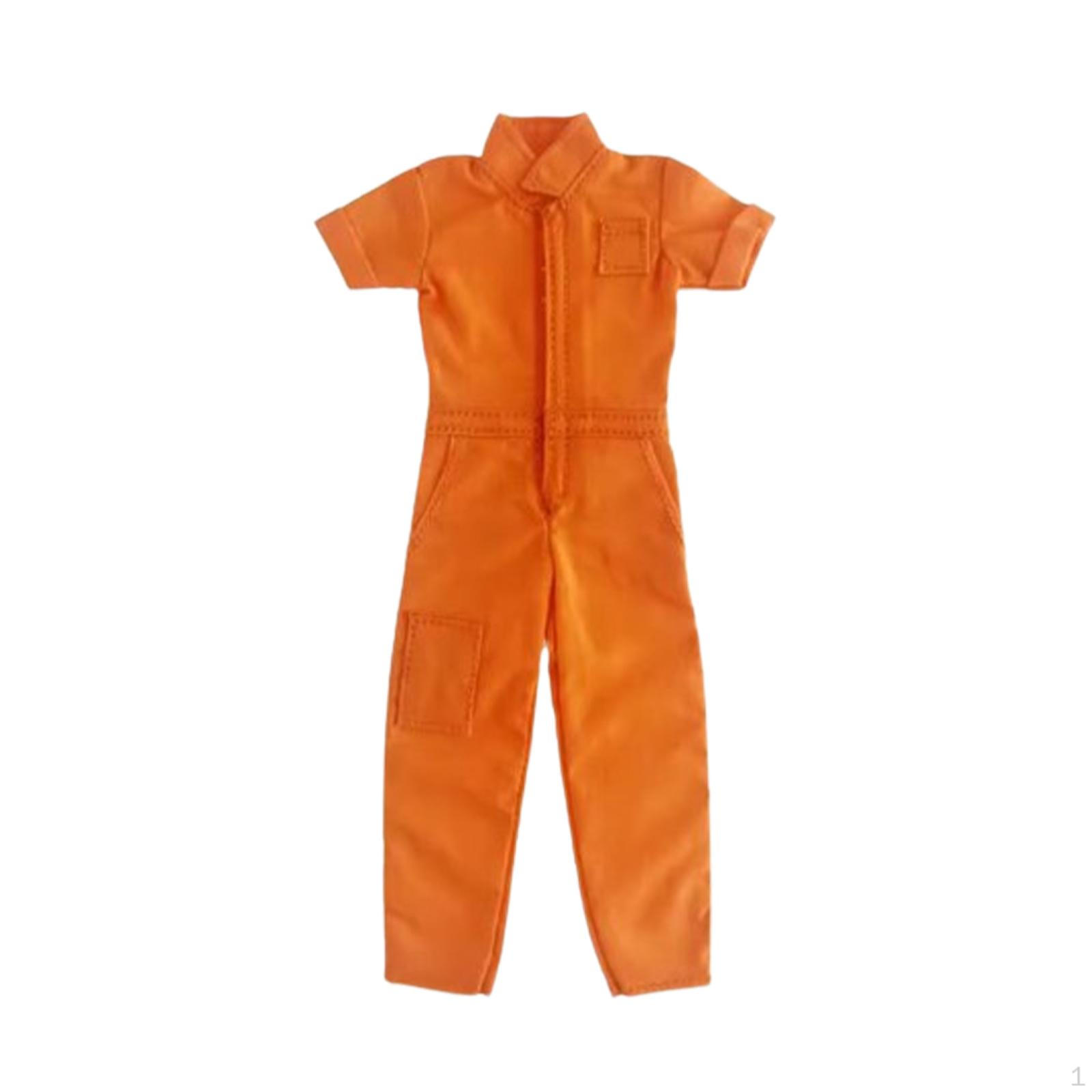 

1/12 Комбинезон Боди Косплей Стильная Мода Ретро Одевание Миниатюрная Одежда для 6 дюймового Мужчины оранжевый