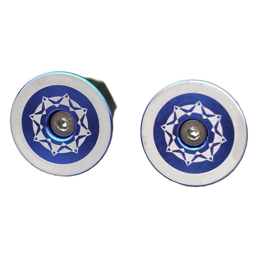 

Mountain Bike Handlebar End Cap Aluminum Alloy Fit for 22 to 24mm Diameter Blue