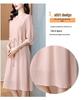 Elegant Plus Size V-Neck Mulberry Silk Dress - Age-Reducing & Slimming