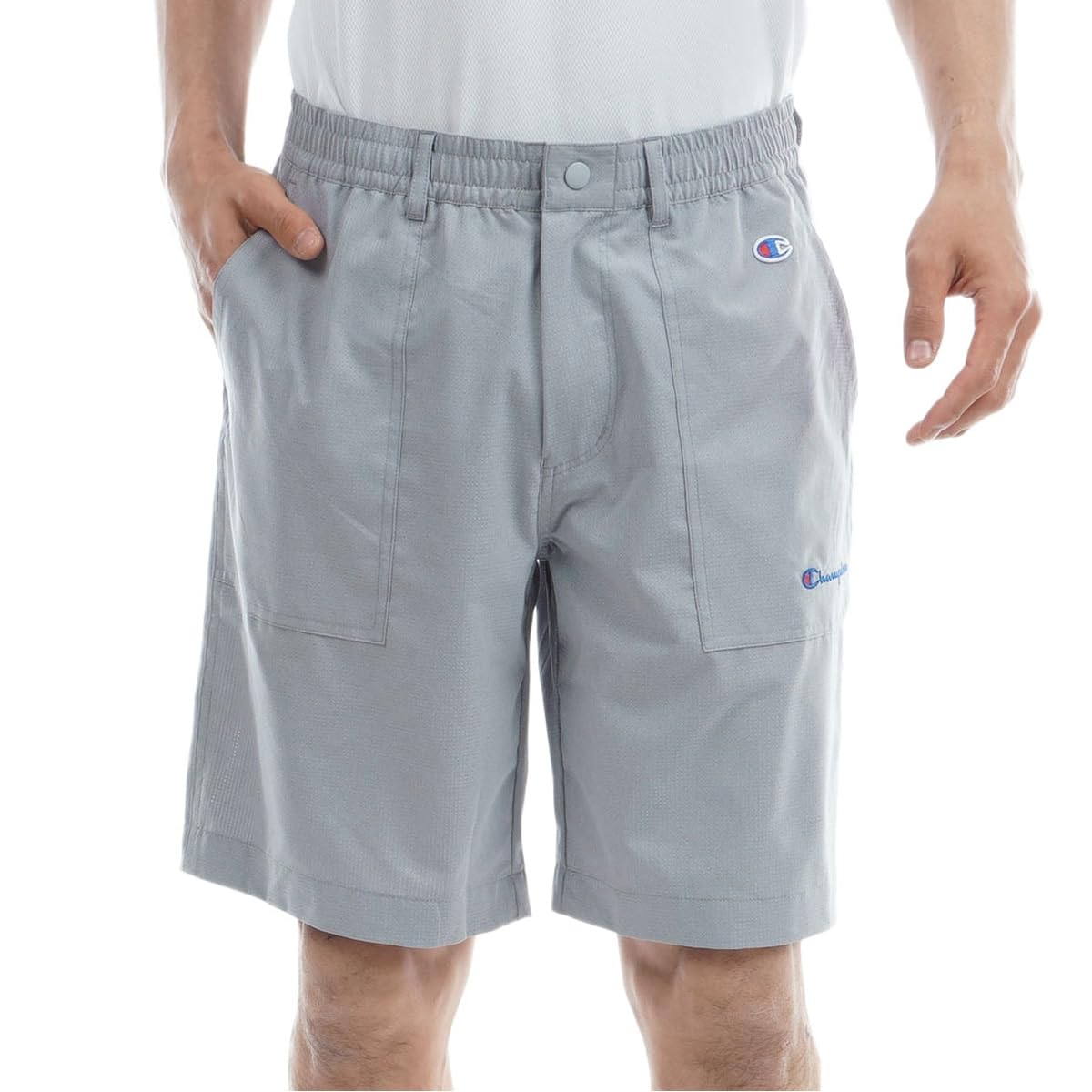 

[Champion] Half Pants Shorts Stretch Water-Repellent Single-Point Logo Shorts Men s Golf C3-XG503 Silver Gray S