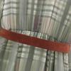 Kaslead New Arrival Women's Clothing Fashion Style Fashion Minimalist with Belt Printed Checks Midi Dress