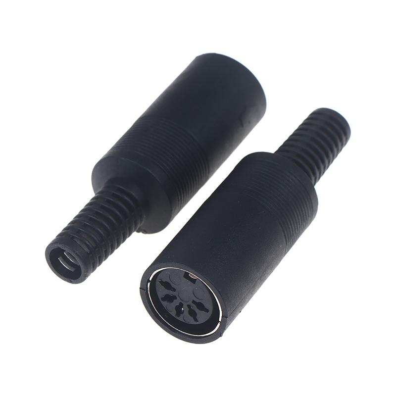 2Pcs/pack 3P 4P 5P 6P 7P 8P DIN Male/Female Plug Soecket Jack With Plastic Handle Keyboard Cable Connector Adaper