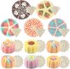 5/6Pcs Mooncake Mould Hand-Pressure Square/Flower/Fan Shaped Cookie Mold DIY Pastry Tool for Mid-Autumn Festivals Decoration