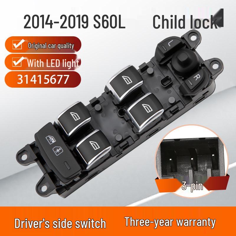 Compatible Power Window Switch for Volvo XC60, V60, S60, XC40, XC80, XC90