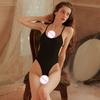 Erotic Crotchless Lingerie Women Hollow Bodysuit One Pieces Thong Sexy Costumes Deep V Neck Teddy Babydoll Dress Porno Underwear