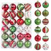 6pcs 6cm Painted Christmas Ball Decorations Green Monster Xmas Tree Ornaments Hanging Pendant  New Year Party Home Decor