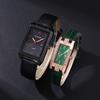 2pcs/set Couple Elegant Watch Set Roman Numeral Design Square Dial Simple Watch | Formal Occasion | Accessory Sets | Gift