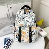 Schoolbag graffiti color printing fashion trendy cool college student schoolbag new leisure travel large capacity backpack