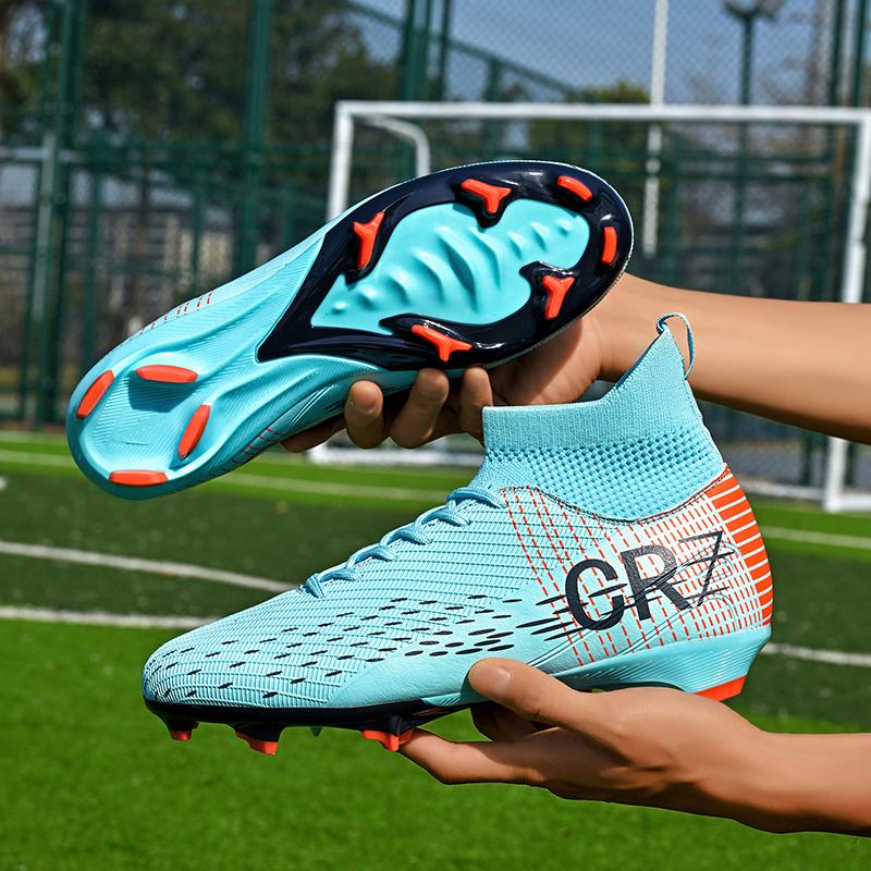 New Men Football Boots High-top Non-Slip Futsal Cleats Sneakers High-quality Soccer Footwear Grass Match Indoor Sport Hot-selling FG/TF