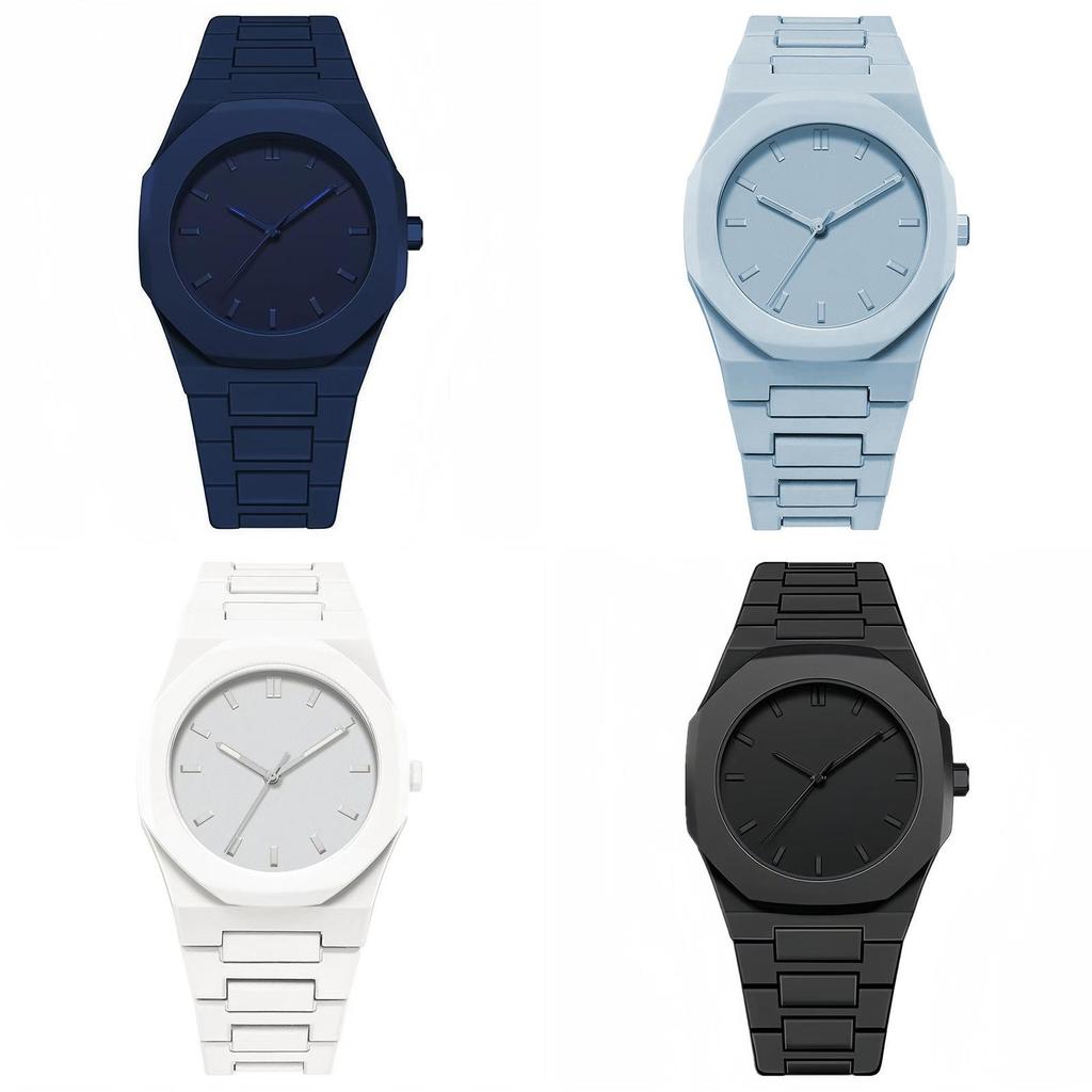 Fashion Octagonal Plastic Watch For Men With Quartz Movement And Logo Customization