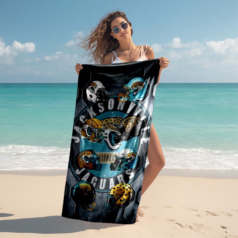 Proof Beach Towel with Jacksonville Jaguars Logo Pattern - Soft,absorbent,quick-drying,machine Washable - Perfect for Swimming,camping,bathing