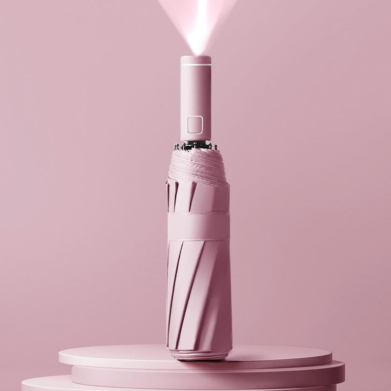 Windproof LED Umbrella for Men Strong 10 Ribs Sun Parasol Umbrella for Women Flashlight UV Protection Automatic Umbrella Luxury