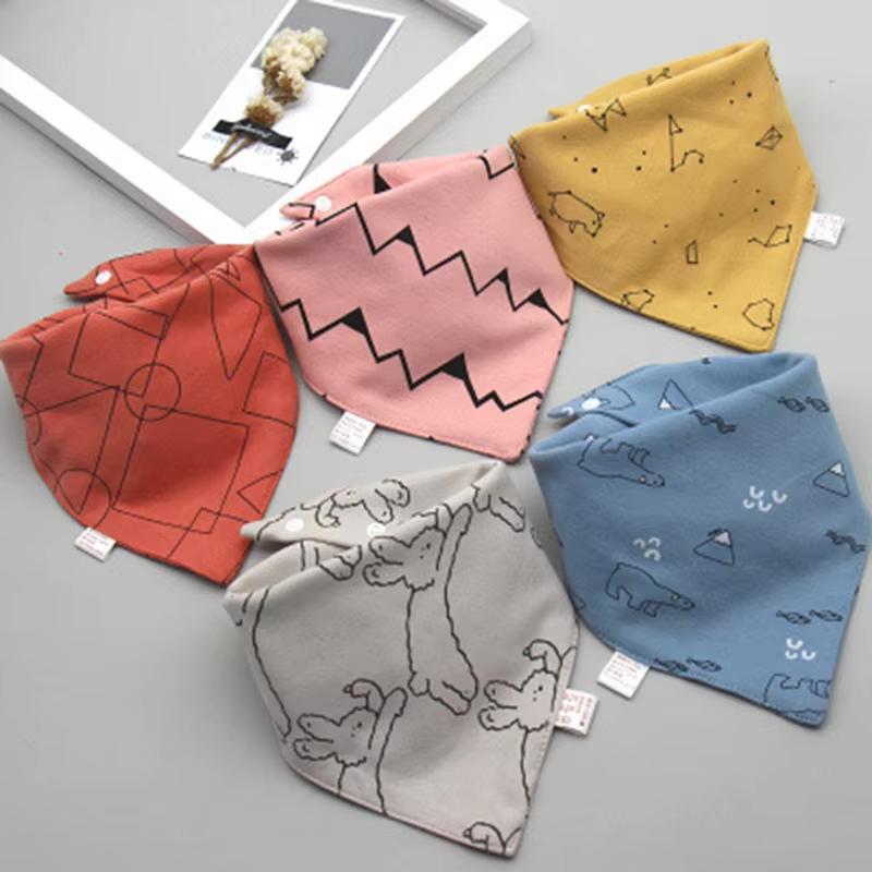 Baby Bibs 5 Pack Baby Bandana Drool Bibs Cotton for Unisex Boys Girls Babador Feeding Smock Infant Burp Cloth Baby Saliva Towel