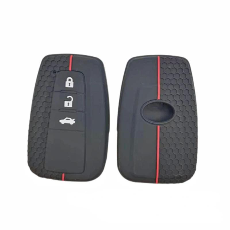 Für Toyota Prius Camry Corolla Avalon CHR RAV4 Land Cruiser Prado Silikon Auto Schlüsselhülle Zubehör Gummihülle Schutzschale