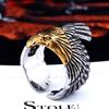 Punk Vintage 316L Roestvrij Staal Vliegende Adelaar Ring Mode Biker Vleugel Dier Openingsringen voor Mannen Vrouwen Feest Bruiloft Sieraden