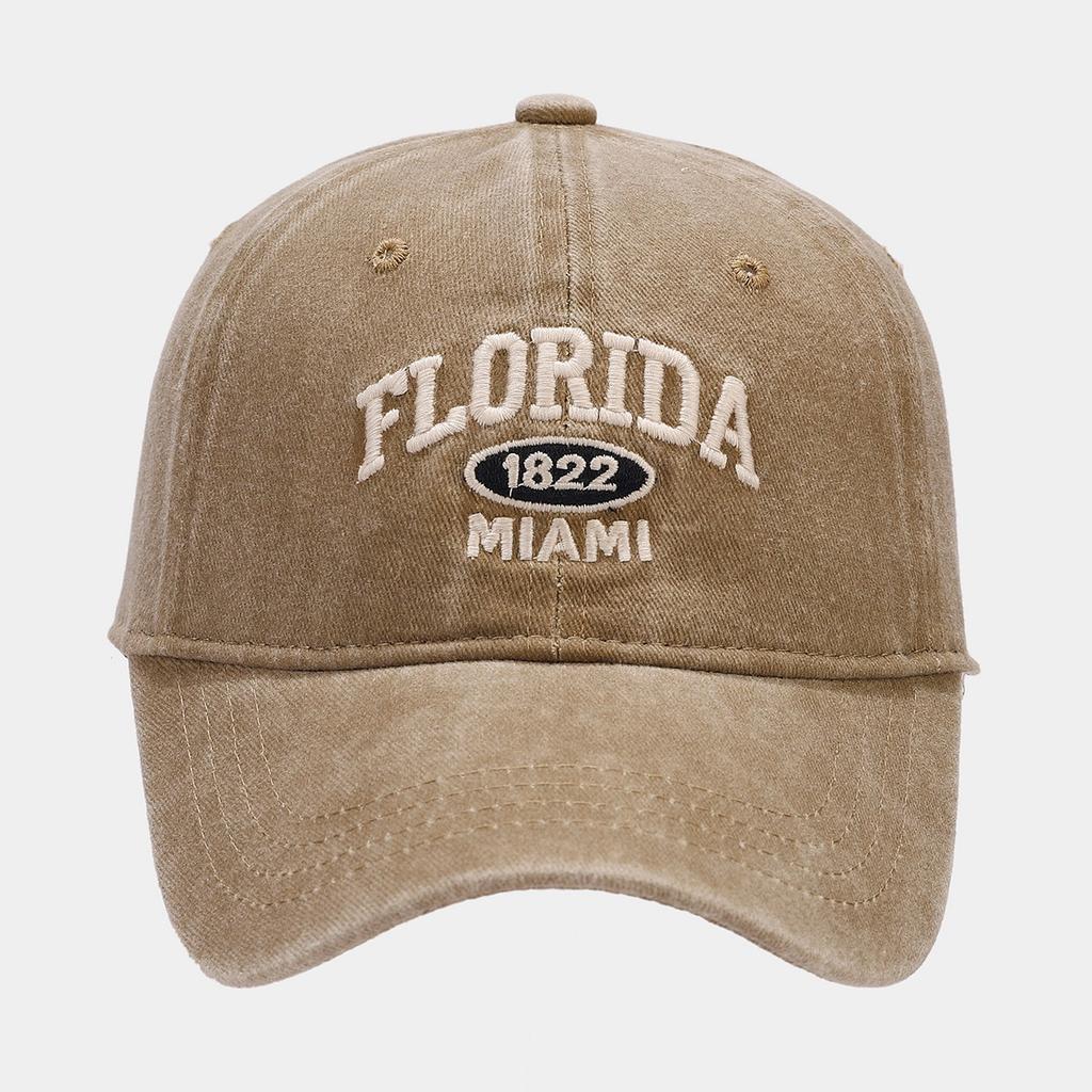 New retro personalized washed old letter embroidered baseball cap men's and women's outdoor sports sunshade sunscreen cap