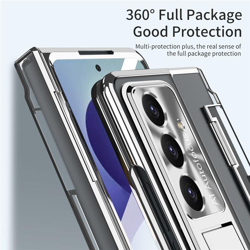 For Samsung Galaxy Z Fold 8 Ultra 5G Case Clear Screen Hinge Protect Cover for ZFold 8 Fold8 Ultra Bracket Stand Holder Case