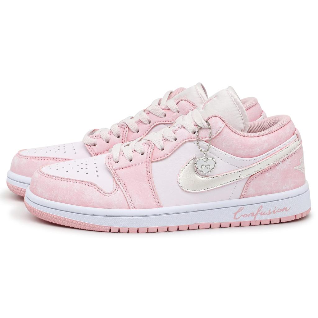 Jordan Air Jordan 1 Vintage Basketball Shoes Unisex Low Top Pink 553560-614(Team52-S-BOX)