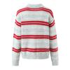 MIU Style Striped Lapel Women’s Autumn Knit Polo Sweater Retro Loose Fit