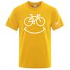 Bike Smile Graphics The Unisexs Regular Shortsleeved Shirts Are Suitable For Summer And Have A Simple Design T Shirt