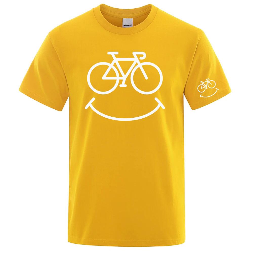 Bike Smile Graphics The Unisexs Regular Shortsleeved Shirts Are Suitable For Summer And Have A Simple Design T Shirt