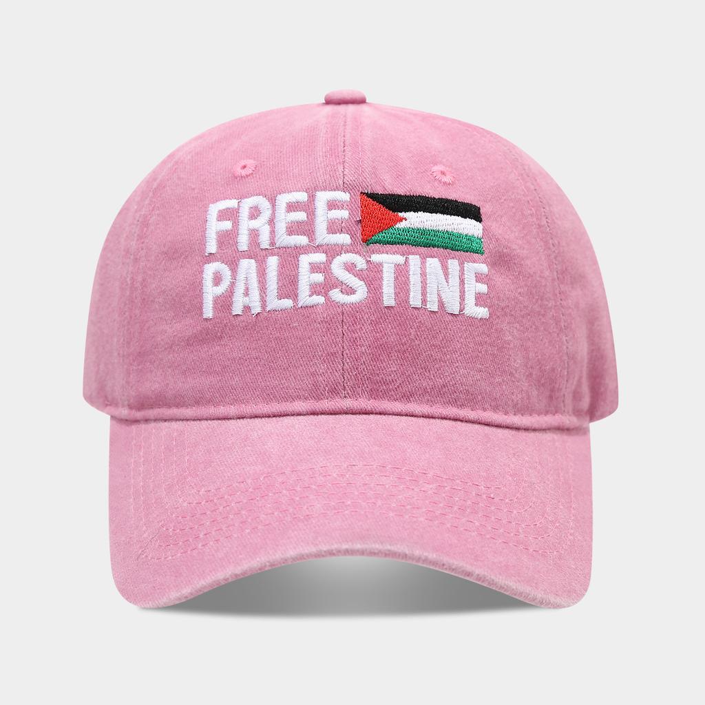 Free Palestine Embroidered Vintage Baseball Cap Casual Sports Sun Hat Tide