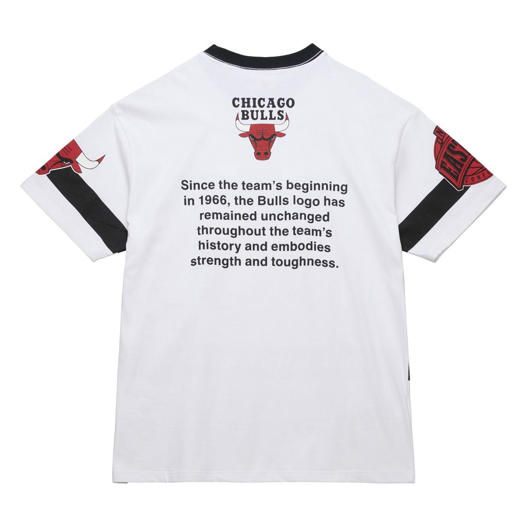 Mitchell & Ness NBA Origins Premium Vintage T-Shirt 'Chicago Bulls Team' Men's FC9265-CBUWHIT