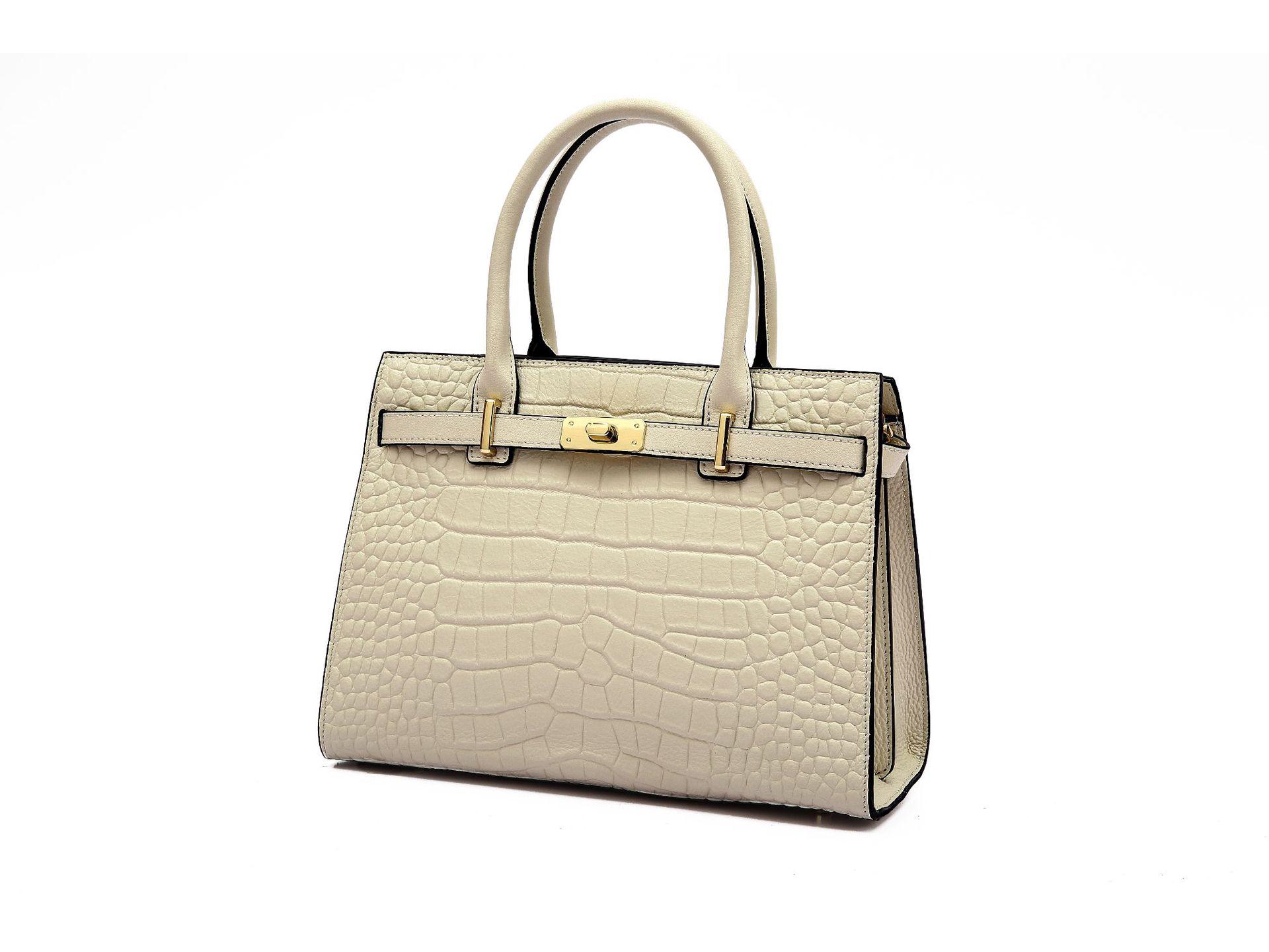 

Сумка Commuter Handbag из коровьей кожи с крокодиловым узором 2024 года — женская сумка через плечо премиум-класса белый