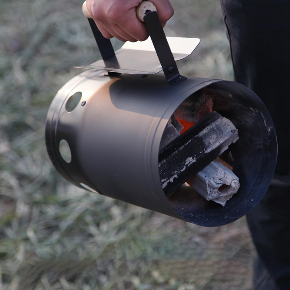 Outdoor Barbecue Fire Starter Bucket Cooking BBQ Rapid Fire Briquette Starters Barbecue Tools Charcoal Ignition Stove Barrels