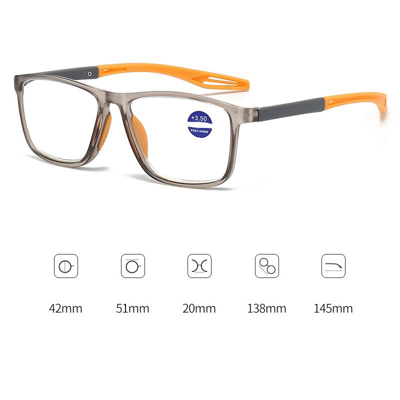 Anti-slip Comfortable Flat Glasses Anti-blue Light Reading Glasses Fashionable Sports Reading Glasses 1119