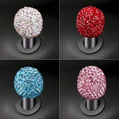 2PCS Luxury Rhinestone Car Door Pin Lock Knob Lift Covers Auto Decor Ornament Gadget Glitter Bling Car Accessories for Woman