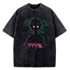 Mob Psycho 100 cotton Vintage Washed men Digital Pop Culture graphic Grunge t shirt Digital Breathable graphic hip hop women