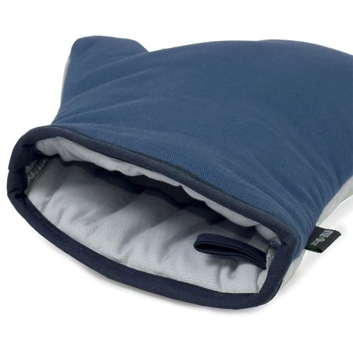 ESTILO Decor Juego de Manoplas, Tela Oxford Sólida con Tela Azul Marino, Simple y Elegante, Guantes de Cocina Resistentes al Calor, Incluye Salvamanteles, W3302720