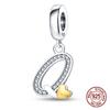 Lettera A-Z in Rame Ciondolo Alfabeto Perline Nome Adatte ai Braccialetti Originali Ciondoli per Donne Fai da Te Pendente Creazione Gioielli