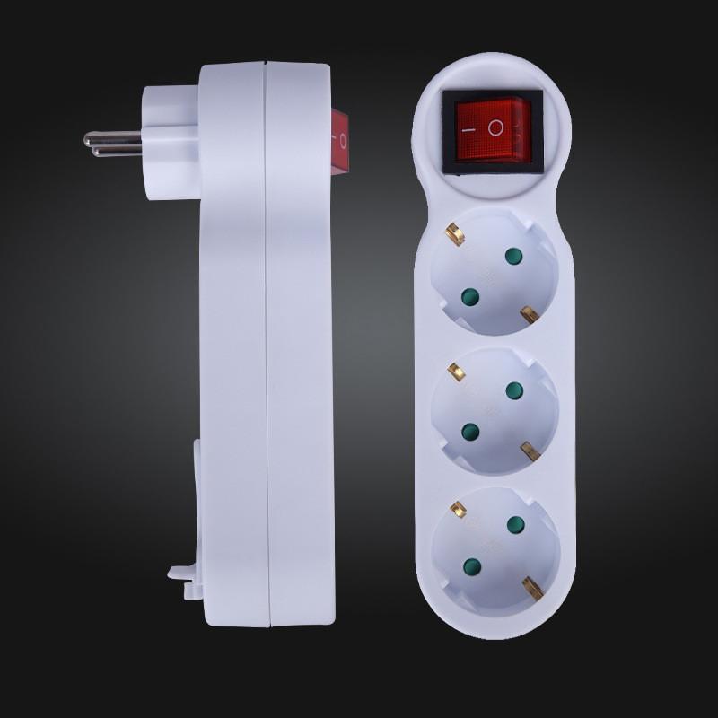European Standard Power Strip With Multiple Outlets For Home Office And Travel Use