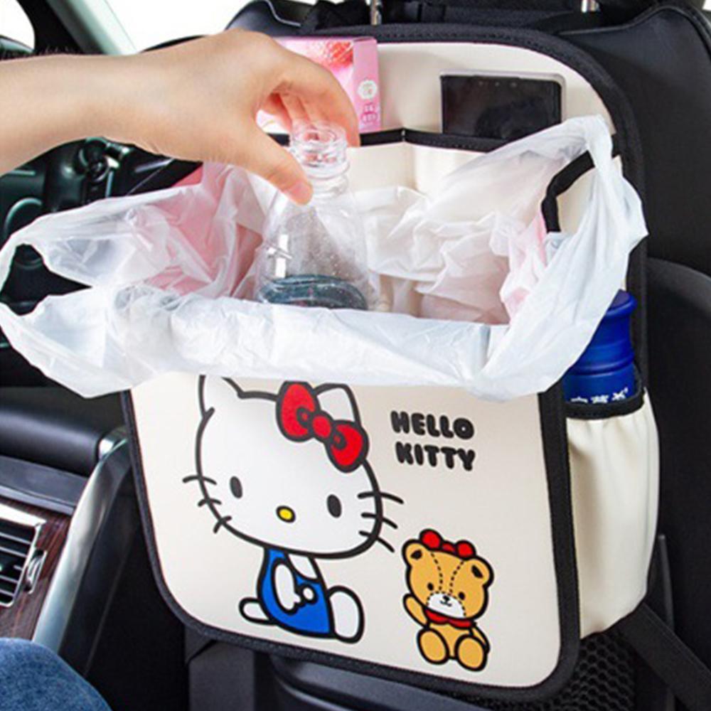 Hello Kitty Hanging Car Back Seat Organizer Storage Bag, Pink