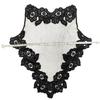 Bestickter Leder- und Spitzenblumenkragen