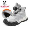 Babudou Kids' Fleece-Lined High-Top Sneakers - Winter Boys' Warm Cotton Shoes 2025