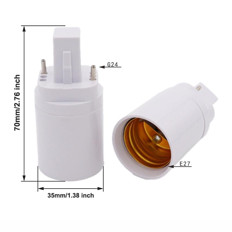 G24 To E27 Lamp G24 Adaptor Screw Holder 2P 4Pin Led Light Lamp Holder Converter