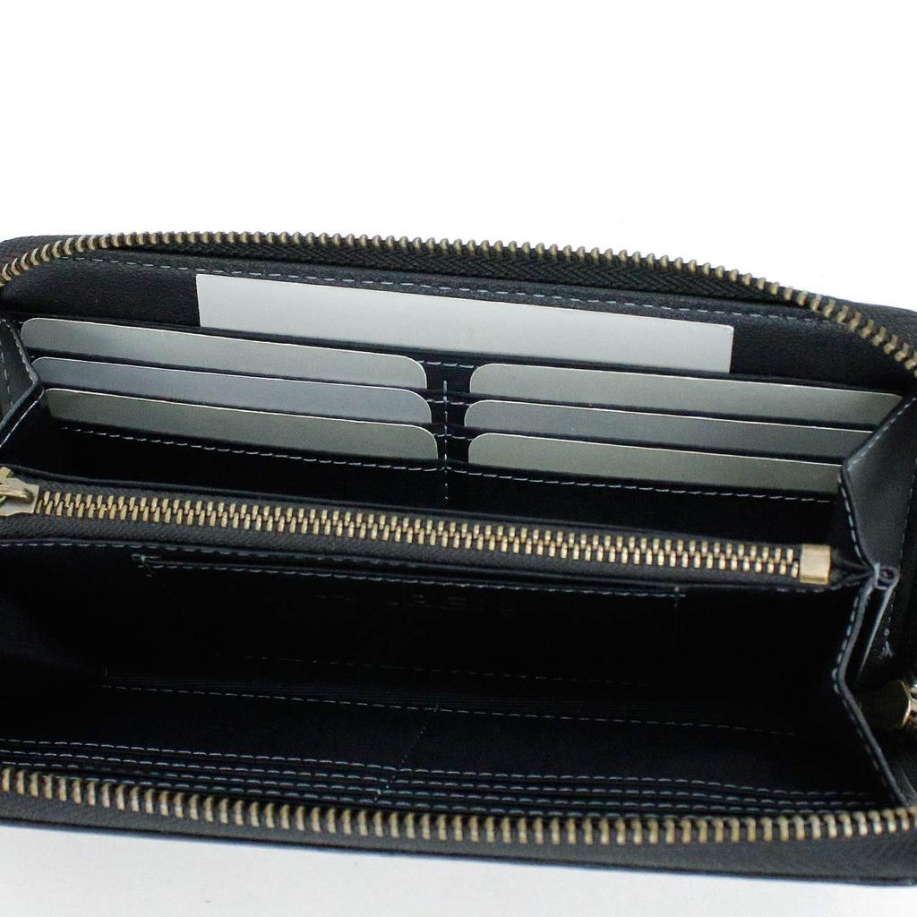 Round Zipper Long Wallet with Coin Purse Ferne AX9003 Chocolate 43 [Avirex]