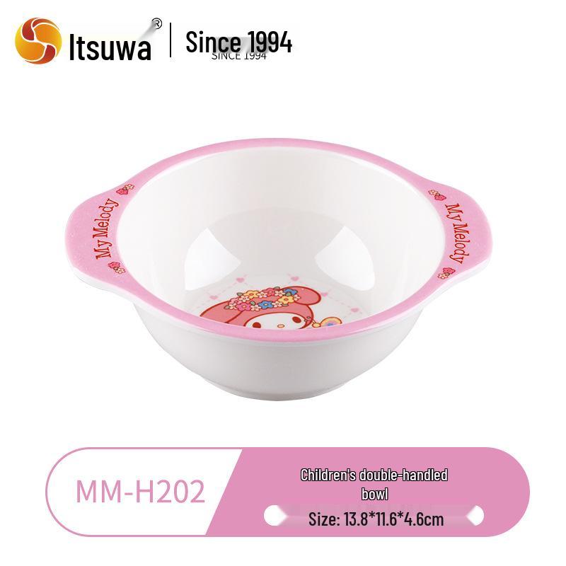 Wuhe Melody Cute Cartoon Tableware Set: Baby Bowl, Plate, and Spoon