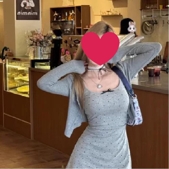 

Qi Zhuang 2025 Летний Сексуальный Кардиган Майка Платье с Дизайном, Подчеркивающим Талию 2XL