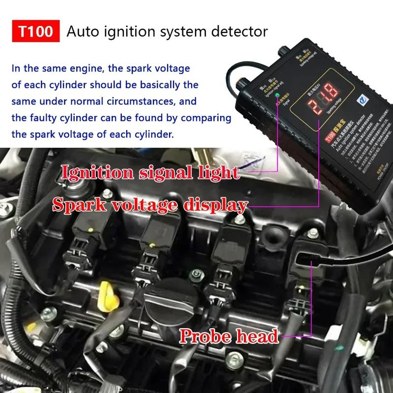 AM-T100 12V 24V Auto Zündsystem Detektor Zündsignal und Zündfunken Spannungstester