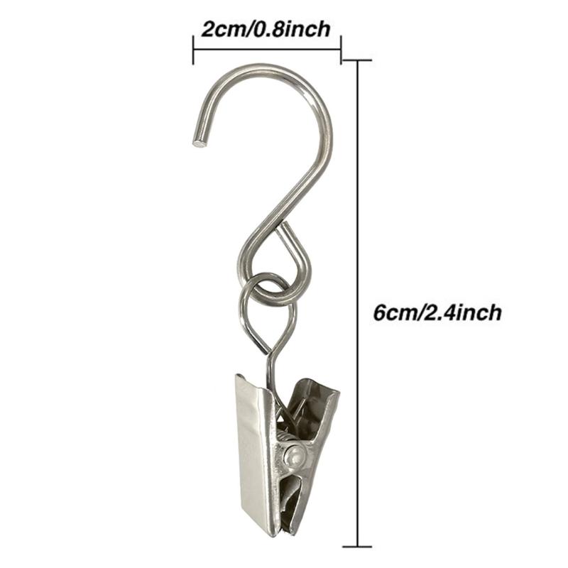 100pcs Crochets en S Métal Clips Rideaux Suspension Lumières de Fête Clips Cintres Photo Tentes Dropshipping