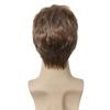 Men Black Synthetic Wig Natural Looking Daily Fake Hair for Male Short Brown Wigs Costume Party Heat Resistant Fiber