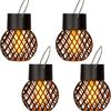 Neue Outdoor Solar Kleine Hängende Kugel Flammenlampe, Hohl Hängende Lampe, Baum Ast Atmosphäre LED Lampe, Garten und Hof Hängeleuchte