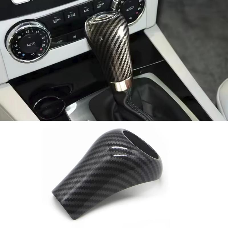 1PCS Car Shift Lever Sleeve Waterproof And Wear-Resistant Gear Lever Handle Cover Knob Decorative Cover For Benz A-CLASS,GLK
