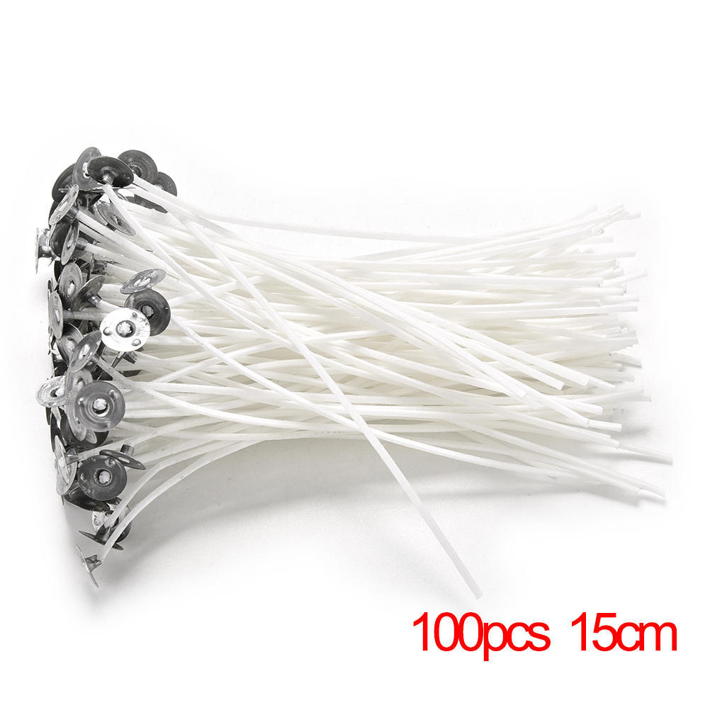 100Pcs Five Sizes 8/10/12/15/20 Cm Candle Sustainers Cotton Core Wicks For Diy